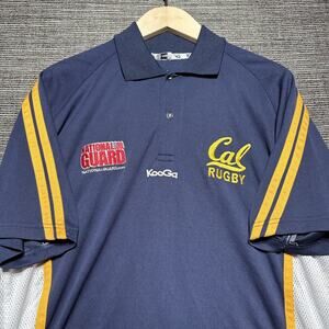 Cal State LA Rugby Polo Shirt Men's L Blue Short Sleeve Embroidered Match